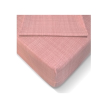 Lastikli Çarşaf Seti Çift Kişilik Ranforce 180x200 Pudra