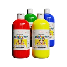 Ana Renkler Parmak Boyası 4'lü Set 4x500gr Yıkanabilir, Toksik İçermez, Çocuk Okul Kreş İçin
