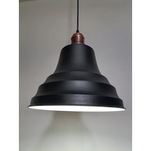 Riolight Retro Siyah Içi Beyaz Tekli Metal Sarkıt Çap: 27Cm (538288230)