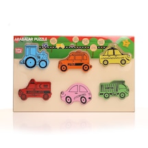 Baby Toys Ahşap Arabalar Bebek Puzzle