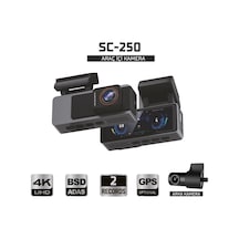 Sentinel Sc-250 4k Uhd Araç İçi Kamera Adas & Bsd, Wi-fi, Gps Opsiyonel, 170 Geniş Açı, 24 Saat Park Modu