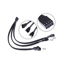 4 Pin To 3 Pin 3 Lü Fan Çoklayıcı Kablo