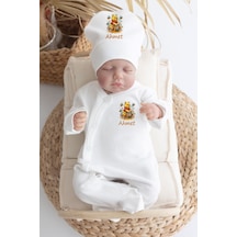 100% Pamuk 3 Parça Patikli Tulumu Winnie The Pooh