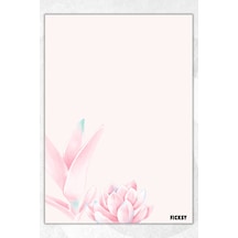 A5 Çiçek Bloknot Çizgisiz Defter - 50 Yaprak - Memopad - Notepad - Not Defteri - Not Kağıdı - 1921 Çok Renkli