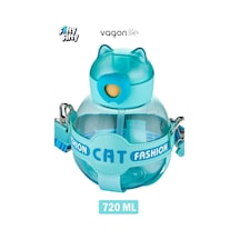Vagonlife 720 Ml Kılıflı Ve Pipetli Su Matarası Su Yeşil Su Yeşili