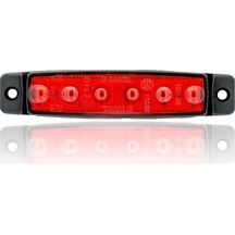 Sanel 24v Universal Parmak 6 Led Basamak Kırmızı Sbb24r6