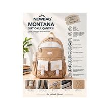 Montana Sırt Okul Çantası Yeni Sezon - Krem