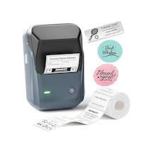 B1 Etiket Makinesi, Otomatik Tanımlamalı Bluetooth Taşınabilir Etiket Yazıcısı, Ofis, Ev, İş İçin Kullanımı Kolay, 2 X 1.2 İnç Etiket/rulo Mavi