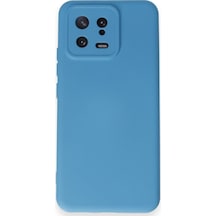 Xiaomi Mi 13 İçi Kadife Kaplı Esnek Silikon Kapak Ryc/ Nano Lansman Mavi