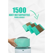 Korbell 16 Lt Çöp Kutuları İle Uyumlu - 3 Paket 1500 Adet Bebek Bezi Kapasiteli Bebek Pudra Kokulu Yerli Çöp Poşeti
