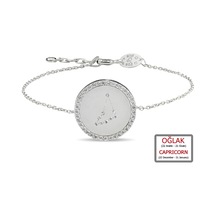 Kuyumcudukkanı Zirkontaşlı"oğlakburcu"bileklik-50283-caprı-w Beyaz