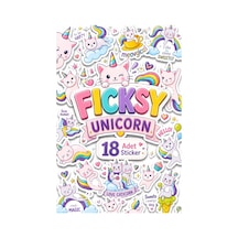 Sevimli Unicorn Pembe Yavru Kedi Sticker Seti - 18 Adet Etiket Çıkartma Diğer