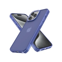Newface Apple iPhone Uyumlu 15 Pro Kılıf Elegant Kapak - Açık Mavi Diğer