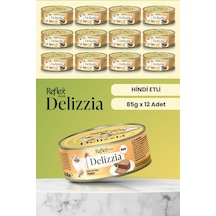 Reflex Plus Delizzia / Kıyılmış Hindi Etli Yetişkin Kedi Maması 85g X 12 Adet