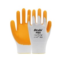 Beybi Nitril Pmk Pn5 Beyaz Sarı Örme Polyoster Nitril 10 Beden 1