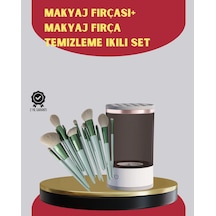 Profesyonel 13 Lü Makyaj Fırçası + Usb Fırça Temizleyici İkili Set - Lisinya