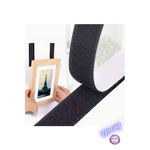 Arkası Yapışkanlı Cırt Cırt Bant Amerikan Fermuarı Siyah 2 Cm X 1 Metre