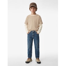 Koton Pamuklu Düğmeli Straight Fit Denim Pantolon İndigo Stone 6skb40048td İndigo - Taş