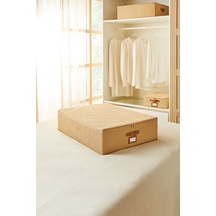 Ocean Home Textile Büyük Boy Jüt Destekli Kutu Hurç 55 x 70 x 18 cm