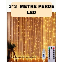 İç Ve Dış Mekan Perde Led Bahçe, Balkon Ve Veranda İçin Altın Sarısı