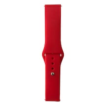Galaxy   Uyumlu  Watch 46mm Band Serisi 22mm Klasik Kordon Silikon Strap Kayış-brighr Red