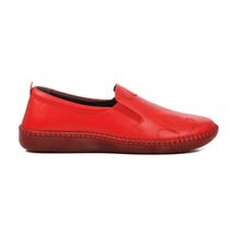 Aspor Kırmızı Hakiki Deri Kadın Günlük Ayakkabı 001