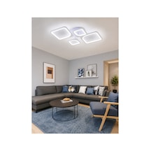 Akrilik Plafonyer Modern Tasarımlı Avize Ms72005-2+2byz Beyaz Beyaz
