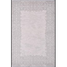 Artemis Halı Alegra 09111b Gri Krem Çizgi Desenli Bambu Halı