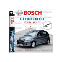 Citroen C3 Hb Muz Silecek Takımı 2002-2009 Bosch Aerotwin