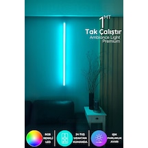 Rgb Led Strip Tube Light Lambader Uzaktan Kumandalı Işık Lamba Ampül Aydınlatma Renkli Animasyonlu6