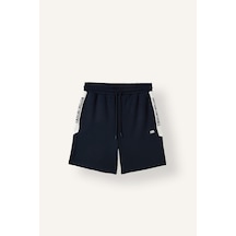 Defacto Nba Wordmark Standart Fit Yanları Şeritli Şort H7756ax26aunv253 Lacivert-nv253