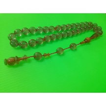 Soma Tesbih Ateş Kehribar Yeşil Kalem İşçilik 9 x 9 CM Tesbih