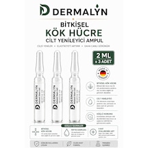 Dermalyn 3 Adet Bitkisel Kök Hücre Cilt Yenileyici Mimik Kırışıklık Yaşlanma Karşıtı Ampul Serum Dermaroller