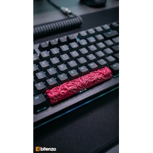 Custom Tasarım Mekanik Klavye Spacebar Keycap - 6.25u Uyumlu Özel Dokulu Boşluk Tuşu - Nar Çiçeği