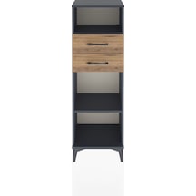 Arges Dolap 2 Raflı 2 Çekmeceli 44x30x134 Antrasit-çam Antrasit