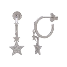 Yıldız Model-2 925 Ayar Gümüş Zirkon Taşlı Kadın Küpe Gümüş