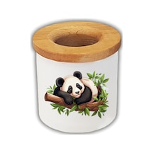 Daldaki Panda Temalı Kalemlik Kalem Kutusu Beyaz