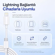 Type-c To Lightning Şarj Kablosu 1 Metre, 30w Hızlı Şarj Ve Veri Aktarımı, Güçlendirilmiş Konektör Ucu, Lightning Girişli Cihazlarla Uyumlu, Beyaz Sarj Kablosu Yeni Nesil