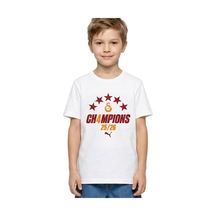 Puma Galatasaray Şampiyonluk 25/26 Çocuk Beyaz Futbol T-shirt 79230004