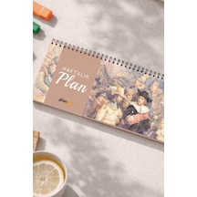 Tarihsiz Spiralli Haftalık Masaüstü Planlayıcı - Gece Devriyesi - 10x30 Cm Plango Turkuaz