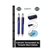 Cetvelli Tornavidali Su Terazili Mavi Kalem Ofis Gereçleri Kullanışlı Eşya Günlük Kullanım