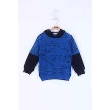 Toontoy Kids Toontoy Erkek Çocuk Yazı Baskılı Sweatshirt Saks