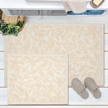 Soft Andoy 2'li Banyo Paspası - Bej - 60x100 Cm + 50x60 Cm Renkli