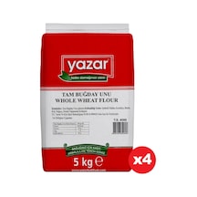 Yazar Tam Buğday Kepekli Un 4 x 5 KG