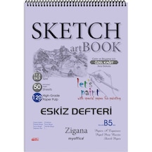 Zigana B5 Spiralli Eskiz Defteri – 50 Yaprak 120 G Çizim Kağıdı Sketchbook