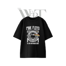 Thewert Pink Floyd Dark Side Tasarım Baskılı Ünisex Siyah Oversize T-shirt