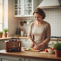 By Nevser Büyük Boy Retro, Nostaljik, Ahşap Tasarım Bluetooth Hoparlörlü, Şarjlı, Taşınabilir Fm/am Destekli Radyo Ns-6635