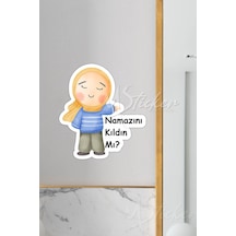 Namazını Kıldın Mı Sticker, Namaz Kılma Hatırlatıcısı, Sevimli Anne Kız Figürü Namaz Teşviki Çok Re