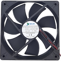 Xmer 120X120X25Mm 24V 0.25A 2 Kablolu Fan