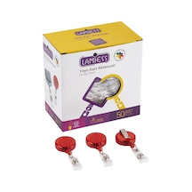 Lamiess Lms 351 Yuvarlak Yoyo Şeffaf Kırmızı 50'Li